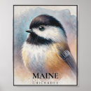 Search for chickadee posters Watercolor