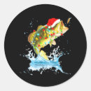 Search for funny fishing stickers Santa