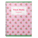 Search for kawaii fruit pattern notebooks Watermelon