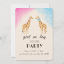 Search for giraffe gender reveal invitations Boy or girl