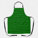 Search for green black stripe aprons Striped