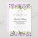 Search for spring sweet 16 invitations Purple