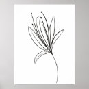 Search for black and white lined flower art Modern