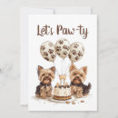 Search for yorkie birthday invitations Puppy