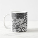 Search for black white lace mugs Vintage