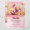 Search for mask sweet 16 invitations Gold
