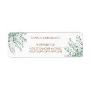 Search for green and gold return address labels Foliage