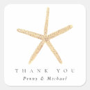 Search for thank you beach wedding stickers Seashell