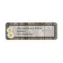 Search for rustic daisy return address labels Wood