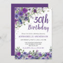 Search for purple gold birthday invitations Watercolor