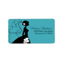 Search for silhouette wedding return address labels Bride