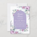 Search for purple floral bridal shower invitations Lilac