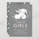 Search for twins bunny baby shower invitations Rabbit