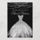 Search for black silver sweet 16 invitations Elegant