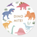 Search for purple dinosaur birthday stickers Jurassic