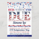 Search for baby memorial invitations Red white and blue