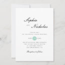 Search for teal and white wedding invitations Simple