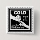 Search for 50th wedding anniversary badges Black and white