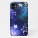 Search for stars background iphone cases Blue