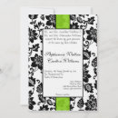 Search for lime green damask wedding invitations Floral