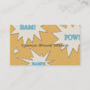 Search for comic book business cards Pow