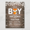 Search for fox baby boy shower invitations Its a boy