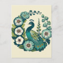 Search for blue peacock postcards Green