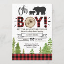 Search for plaid wood woodland invitations Bear