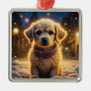 Search for snowy christmas tree decorations Puppy