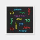 Search for 70th birthday napkins 70 years