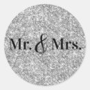 Search for faux silver glitter wedding stickers Black