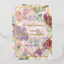 Search for gold foil geometric wedding invitations Pink