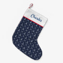Search for navy blue and white christmas stockings Beach house