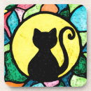Search for artistic cat coasters Colourful