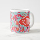 Search for flamingo monogram mugs Tropical