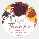 Search for burgundy thank you stickers Sunflowers