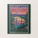 Search for famous bridges puzzles Retro vintage travel
