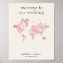 Search for pink world map posters Watercolor