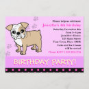 Search for bulldog birthday invitations Pink