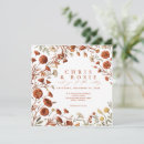 Search for boho terracotta wedding invitations Rust terracotta floral fall