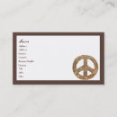 Search for peace business cards Golden