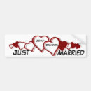 Search for newly married bumper stickers Hearts
