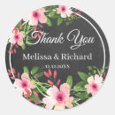 Search for floral chalkboard wedding stickers Thank you