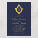 Search for monogram crest wedding invitations Elegant