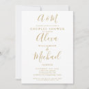 Search for monogram bridal shower invitations Gold