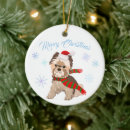 Search for yorkie christmas tree decorations Snowflake