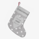 Search for grey christmas stockings Silver