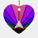 Search for heart shaped shape christmas tree decorations Rainbow