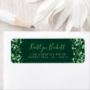 Search for green heart return address labels Bridal shower