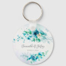Search for teal floral key rings Blue flowers